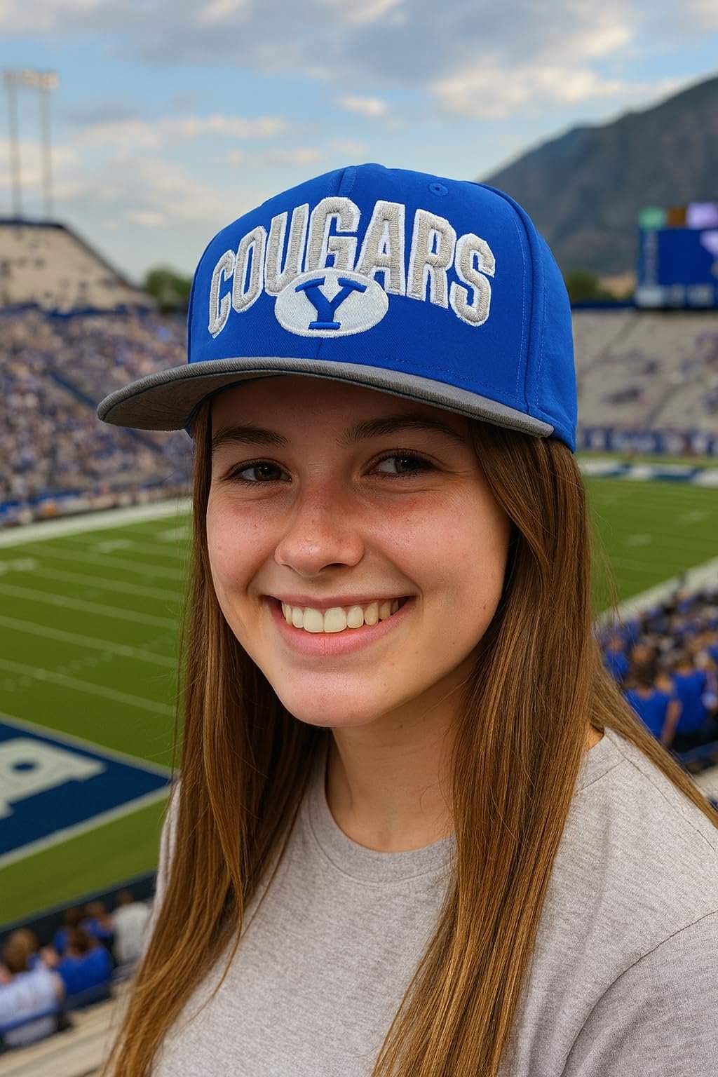 Officially Licensed BYU Cougars Classic Two-Tone Hat Adjustable Team Logo Structured Snapback Cap