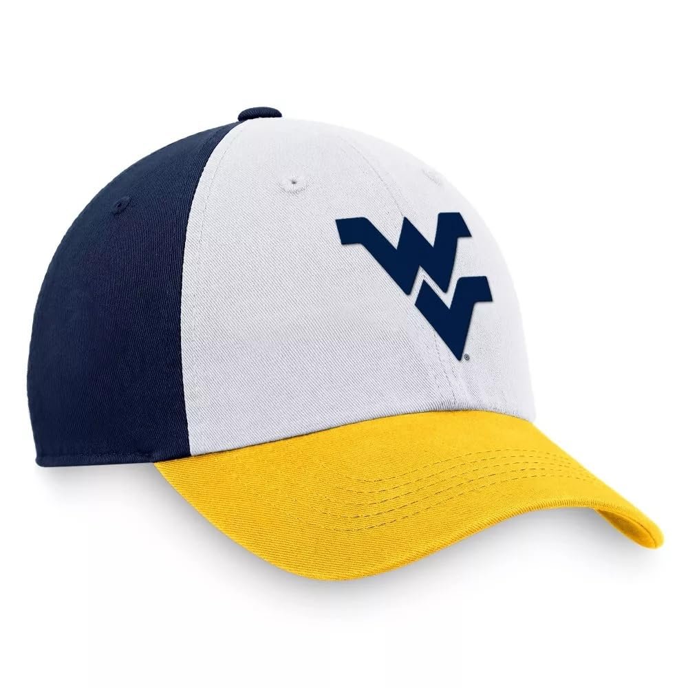 Officially Licensed West Virginia Hat Classic Relaxed Fit Adjustable University Team Logo Slouch Cap Multicolor