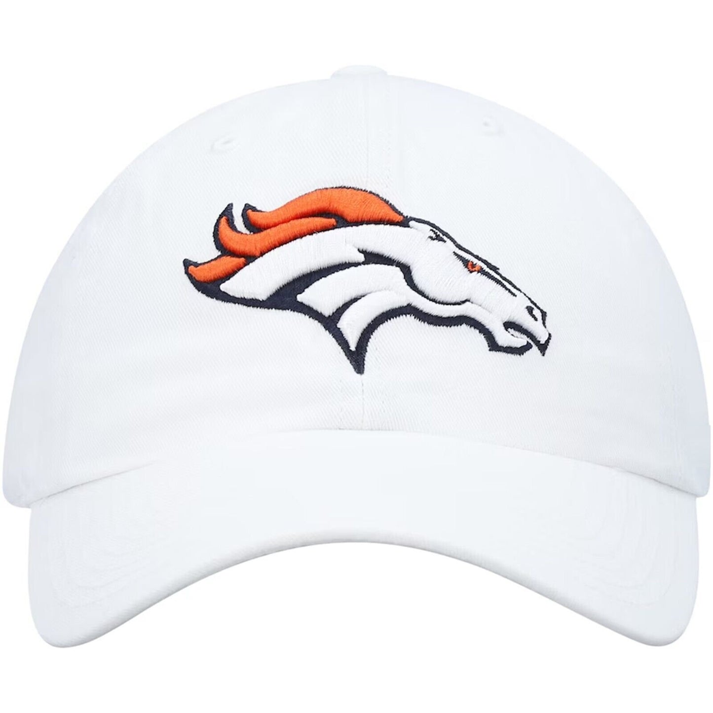 Denver Broncos Hat Solid White MVP Structured Style NFL Football Team Logo Cap New