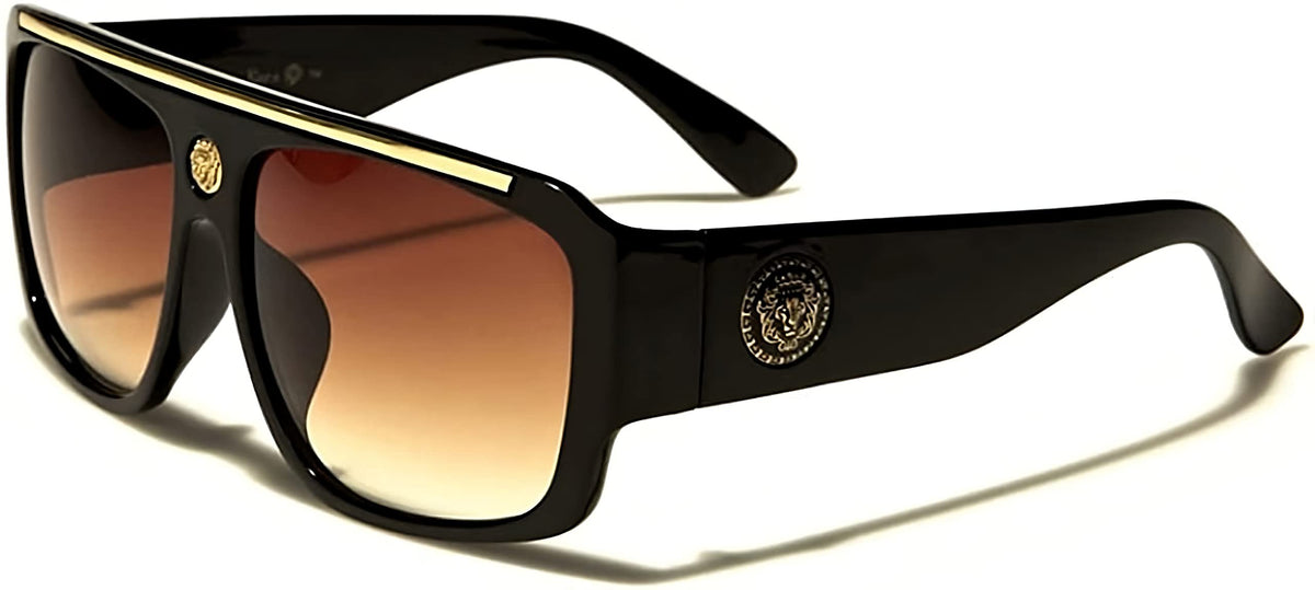 KLEO Flat Top Hip Hop Rapper Retro Aviator Sunglasses