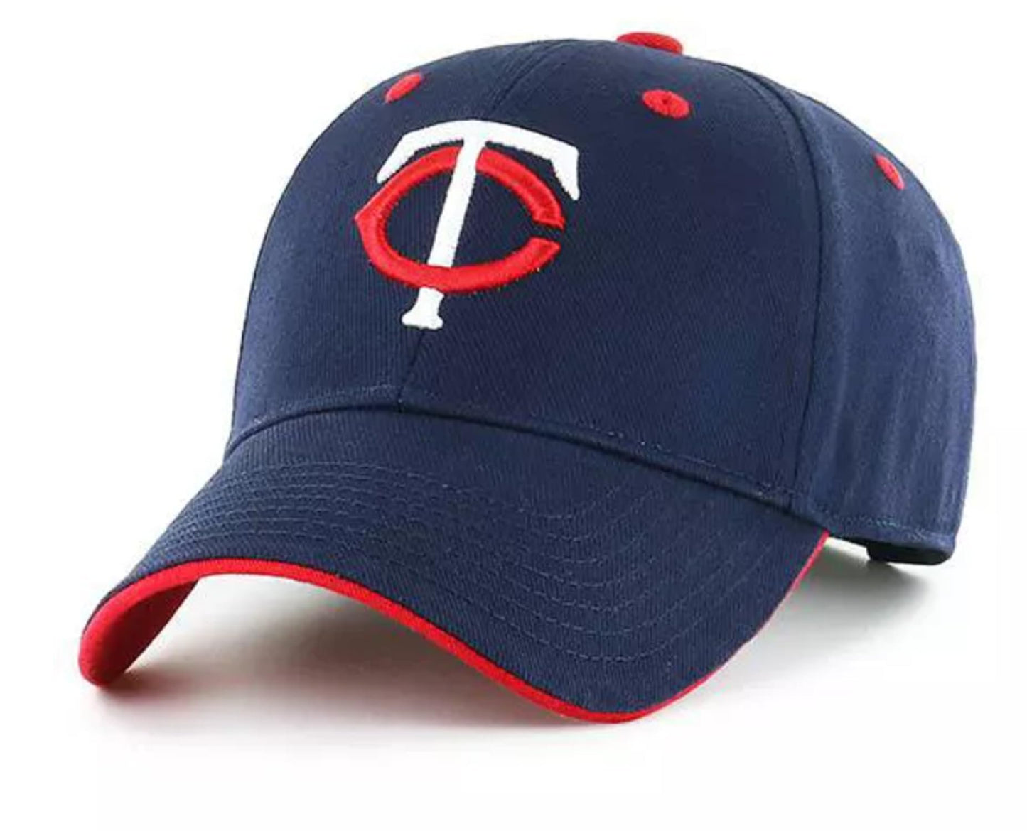 Officially Licensed Minnesota Baseball MVP Hat Classic Twins Team Logo Adjustable Structured Cap (Navy)