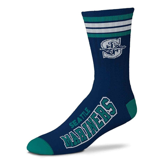 SEATTLE MARINERS LOGO YOUTH SIZE CREW SOCKS AUTHENTIC MLB BASEBALL TEAM NEW