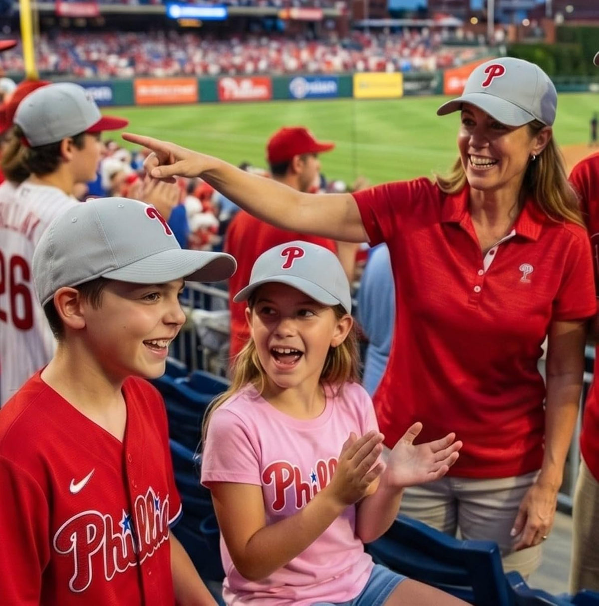 Philadelphia Phillies Gray MVP Youth Hat Embroidered Cap for Boys and Girls