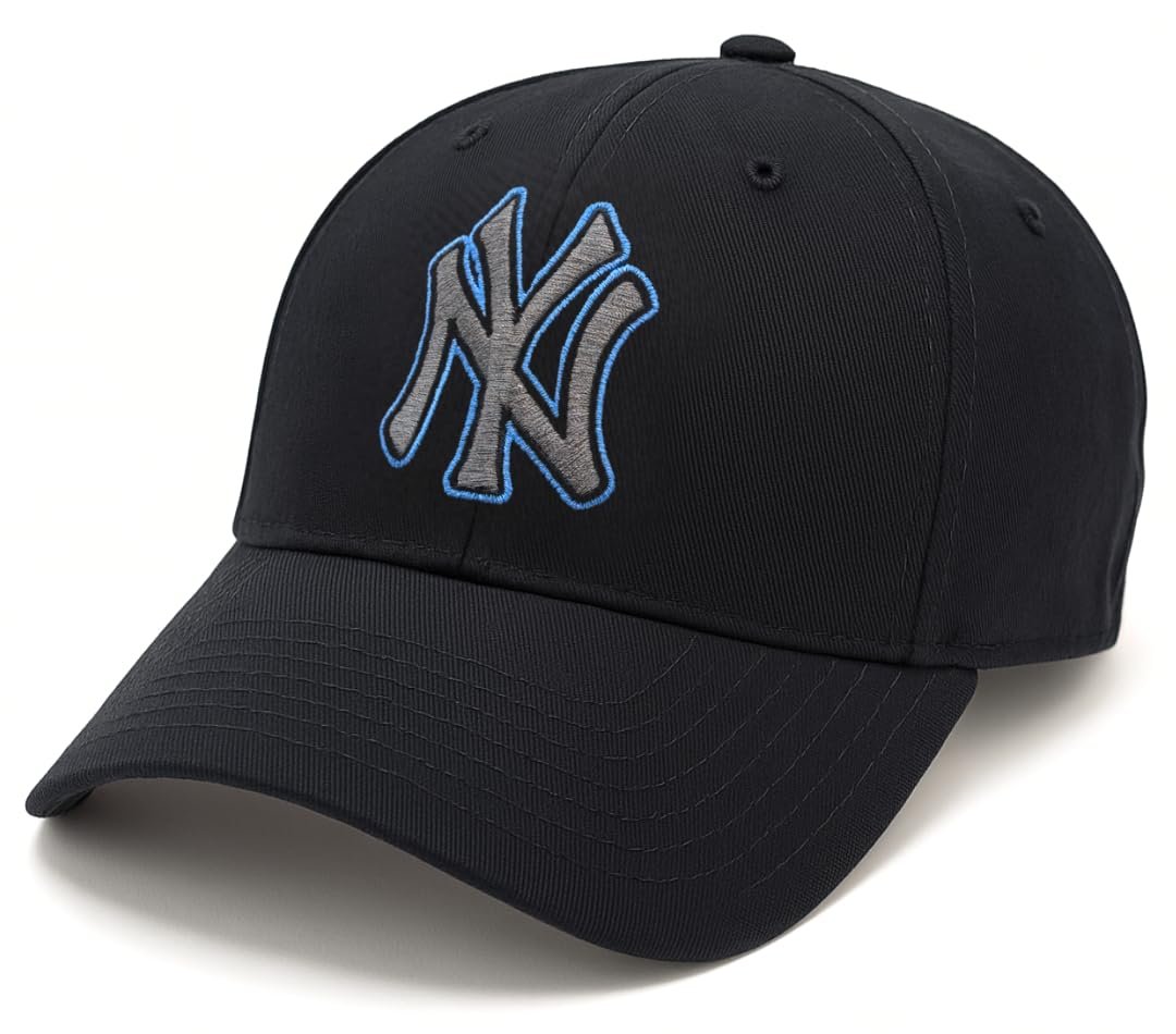 Officially Licensed New York Yankees Youth Boys Girls Baseball Hat Classic MVP Kids Adjustable NY Embroidered Home Team Logo Black Sports Cap