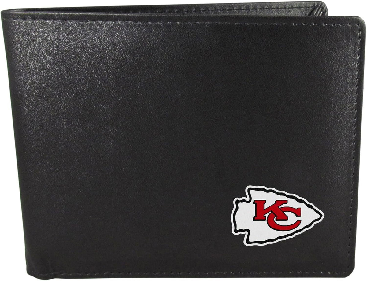 Kansas City Chiefs Genuine Leather Bifold Wallet NFL Football Logo New