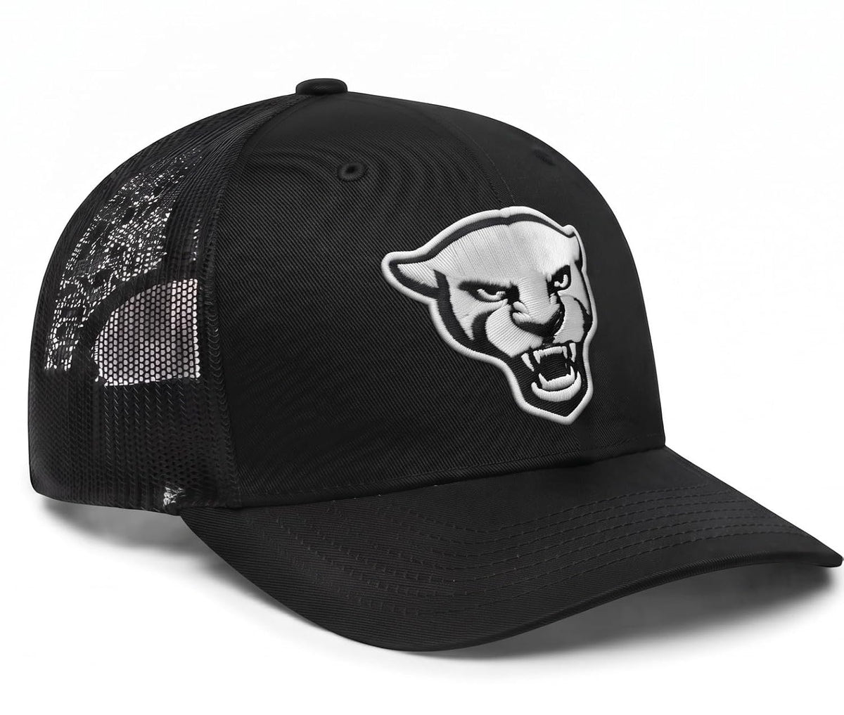 University of Pittsburgh Black Mesh Trucker Embroidered White Panther Logo