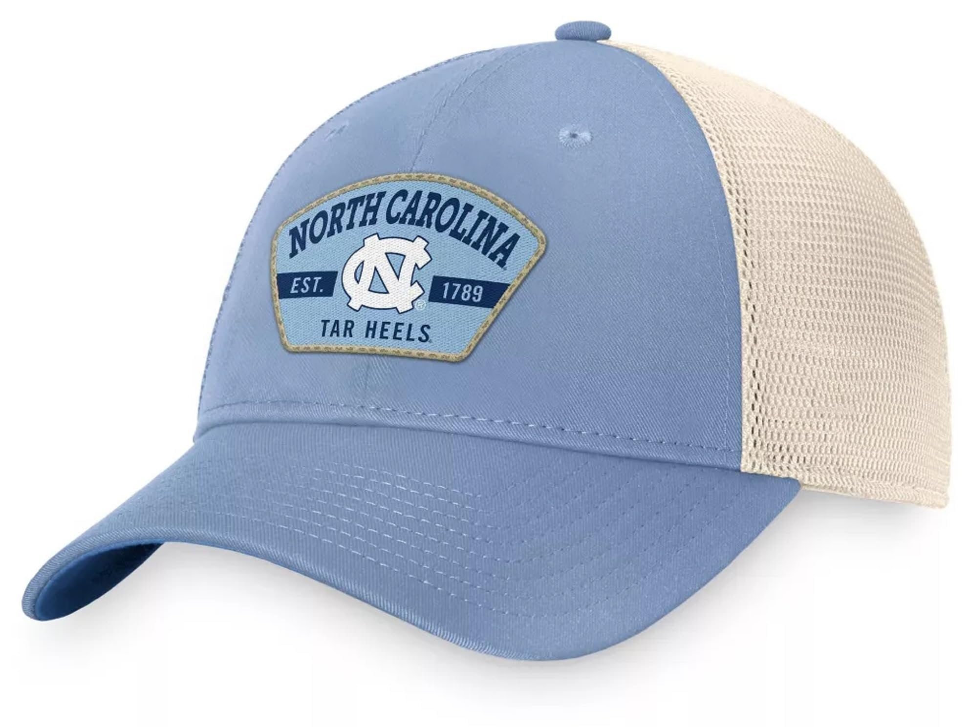 Officially Licensed UNC Hat Classic Mesh Trucker Relaxed Fit Tar Heels Adjustable University North Carolina Logo Cap Multicolor