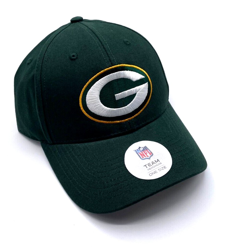 Green Bay Packers Hat Solid MVP Structured Style NFL Football Team Logo Cap New