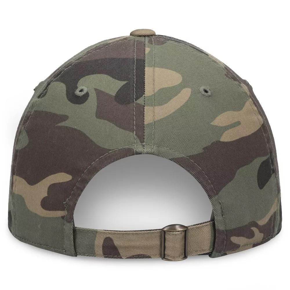 Officially Licensed University Wisconsin Camo Clean Up Hat Classic Edition Badgers Team Logo Relaxed Fit Adjustable Baseball Sports Cap