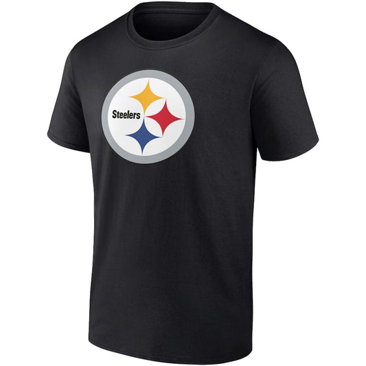 PITTSBURGH STEELERS MEN'S SHIRT BLACK AUTHENTIC NFL FOOTBALL TEAM LOGO NEW