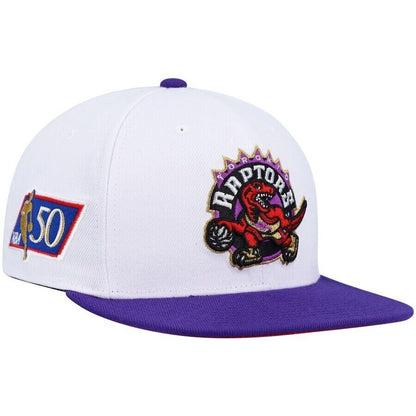 TORONTO RAPTORS HAT TWO TONE SNAPBACK 50TH ANNIVERSARY NBA BASKETBALL TEAM CAP