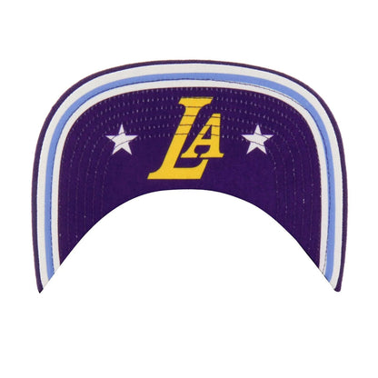 Los Angeles Lakers City Edition Adjustable Purple Snapback Cap - NBA Street Style Structured Flat Bill Baseball Hat