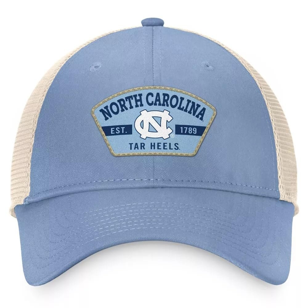 Officially Licensed UNC Hat Classic Mesh Trucker Relaxed Fit Tar Heels Adjustable University North Carolina Logo Cap Multicolor