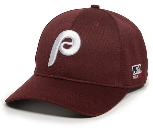 Officially Licensed Philadelphia Youth Kids Classic Cooperstown Collection Hat Adjustable Team Logo Embroidered Maroon Baseball Cap