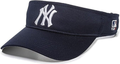 Officially Licensed New York Baseball Visor Hat Adjustable Classic Team Logo Cap (Blue)