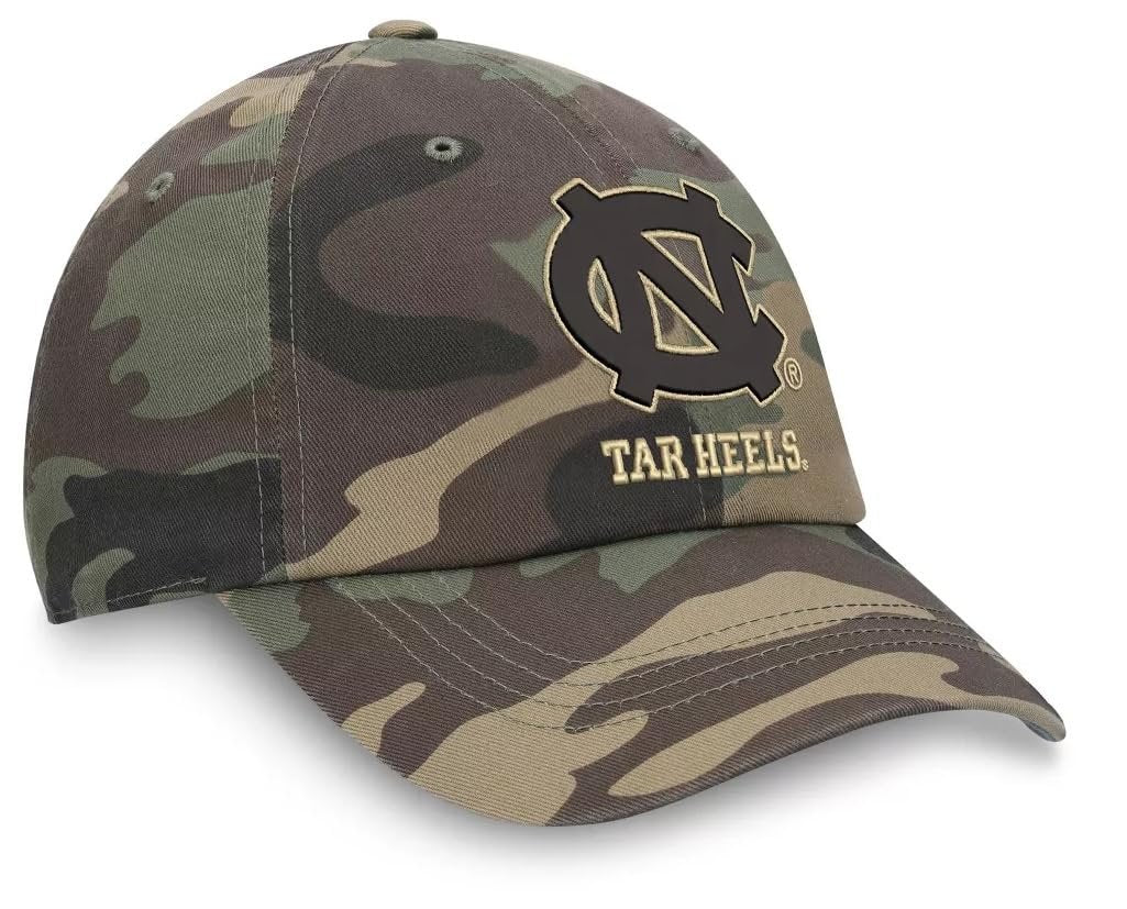 Officially Licensed UNC Hat Classic Tar Heels Camouflage Adjustable University North Carolina Relaxed Fit Cap