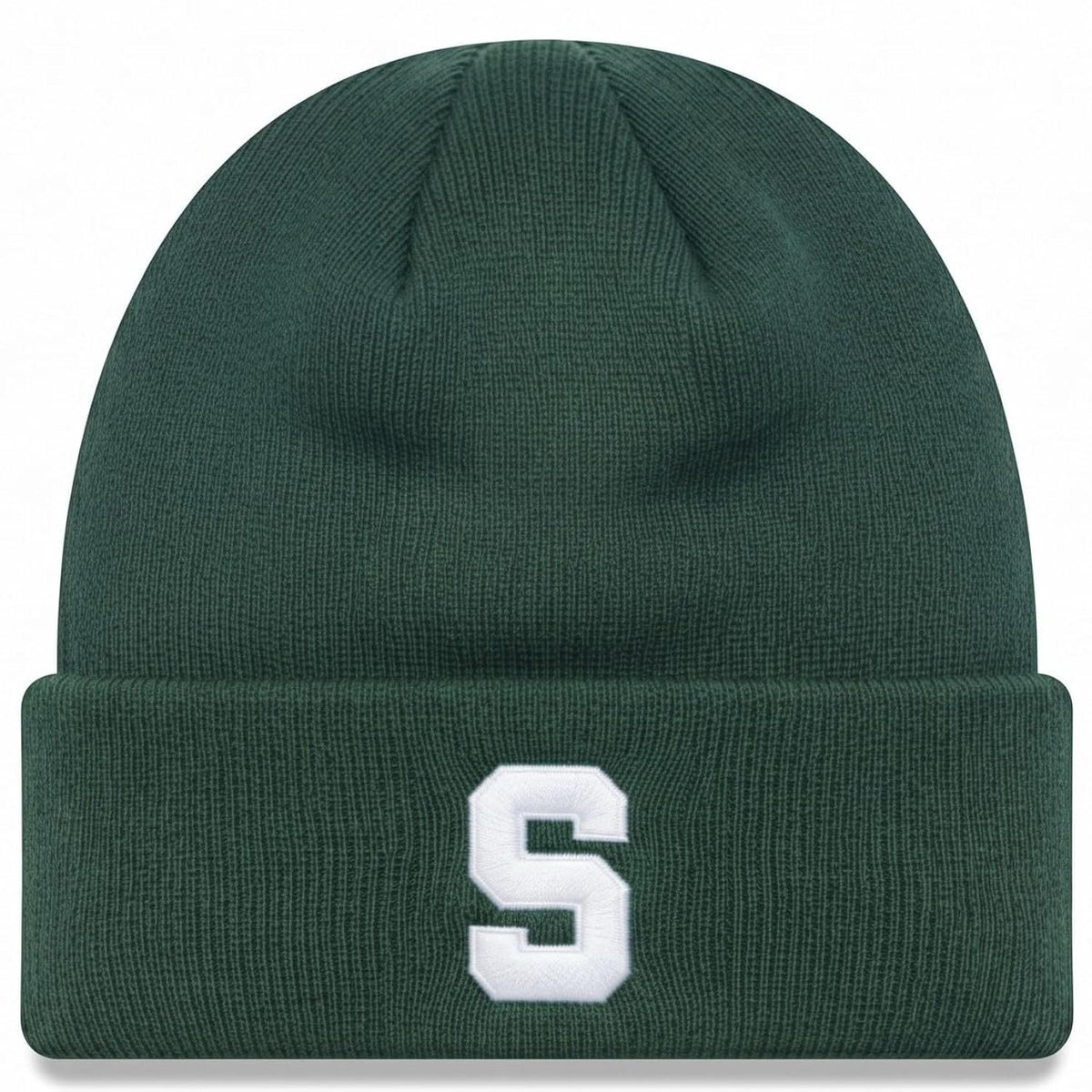 Michign State Spartans Green Cuff Knit Beanie, Unisex Embroidered Logo Cap