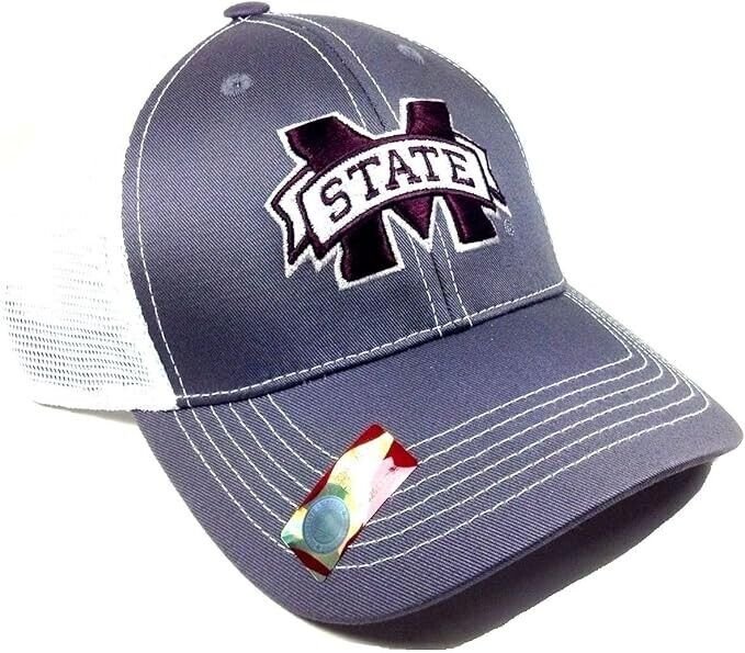 MISSISSIPPI STATE BULLDOGS MESH TRUCKER HAT MVP AUTHENTIC NCAA FOOTBALL TEAM NEW