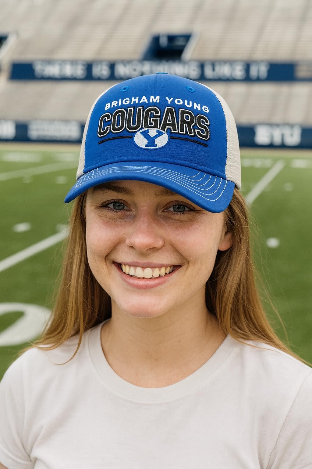 Officially Licensed BYU Hat Classic Mesh Trucker Adjustable Relaxed Fit Embroidered Team Logo Slouch Cap