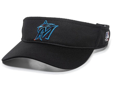 MIAMI MARLINS BLACK VISOR HAT MVP AUTHENTIC MLB BASEBALL TEAM ADJUSTABLE NEW