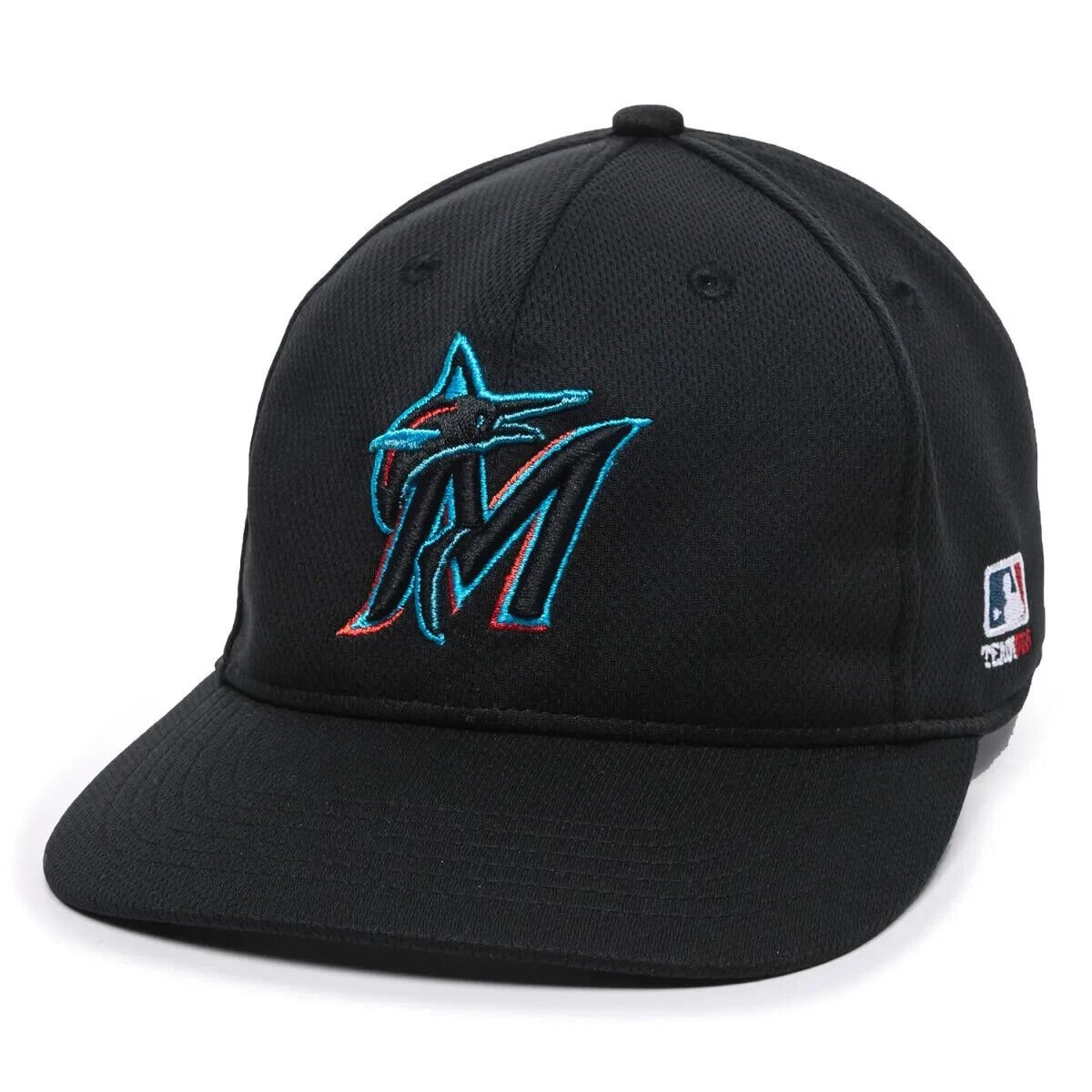 MIAMI MARLINS BLACK LOGO KIDS YOUTH HAT MVP AUTHENTIC MLB BASEBALL TEAM NEW CAP