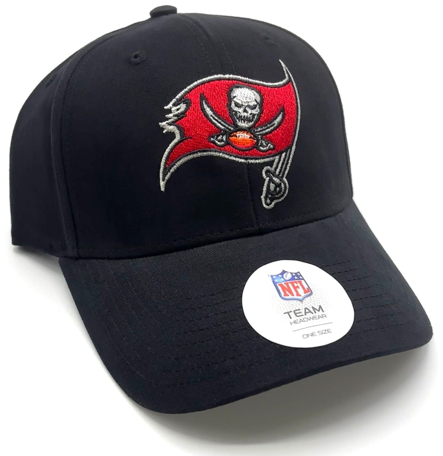 TAMPA BAY BUCCANEERS HAT SOLID BLACK MVP NFL FOOTBALL TEAM ADJUSTABLE CAP NEW