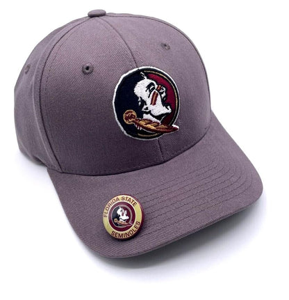 Florida State Seminoles Hat Solid Gray MVP NCAA College Football University Team Logo Cap New