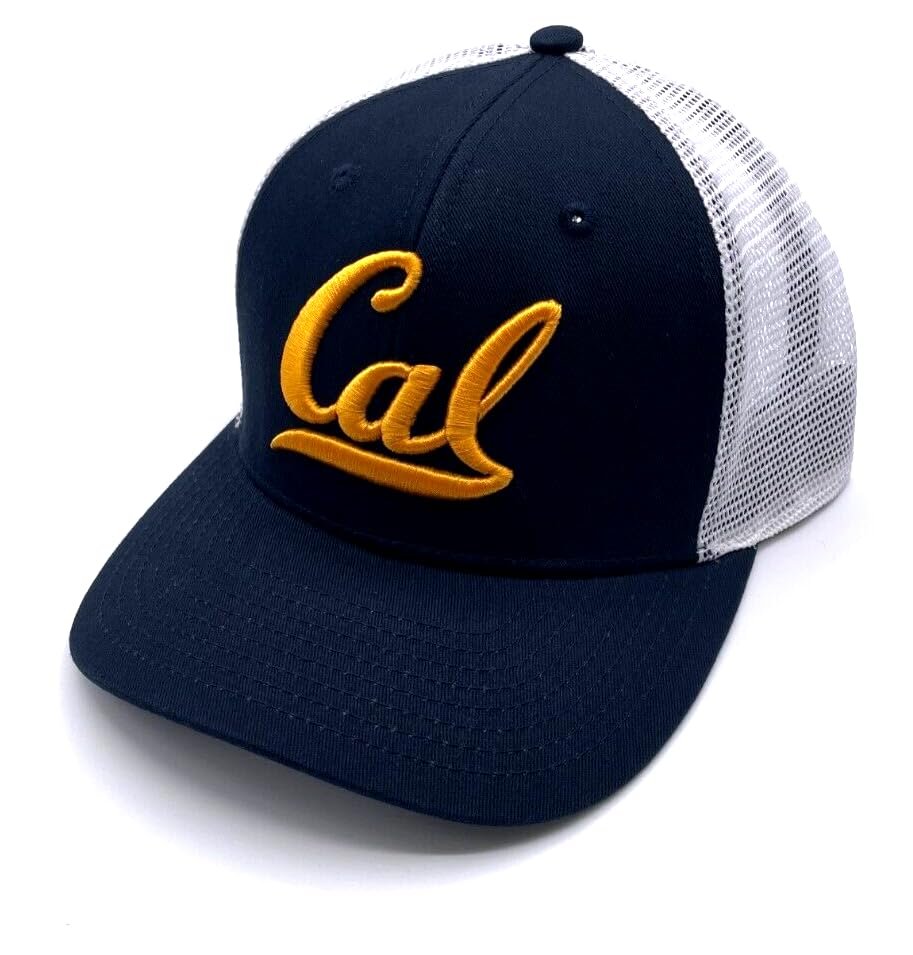 Officially Licensed Cal Berkeley Blue Hat Adjustable Mesh Trucker Classic University Logo Cap