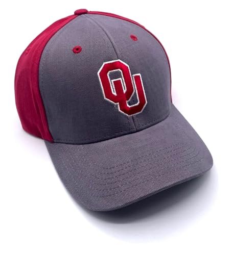 Officially Licensed Oklahoma University Classic Two-Tone Hat Adjustable Team Logo Embroidered Cap