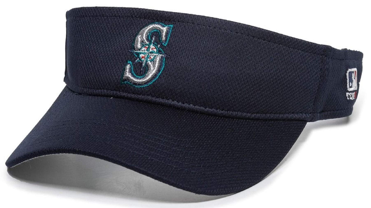 OC Sports Seattle Mariners Navy Blue Mesh Golf Visor Hat Cap Adult Men's Adjustable