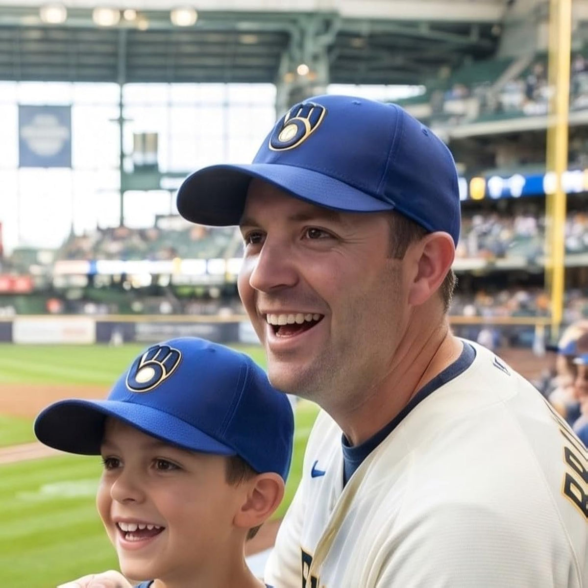Milwaukee Brewers Blue MVP Hat Embroidered Baseball Cap for Boys & Girls