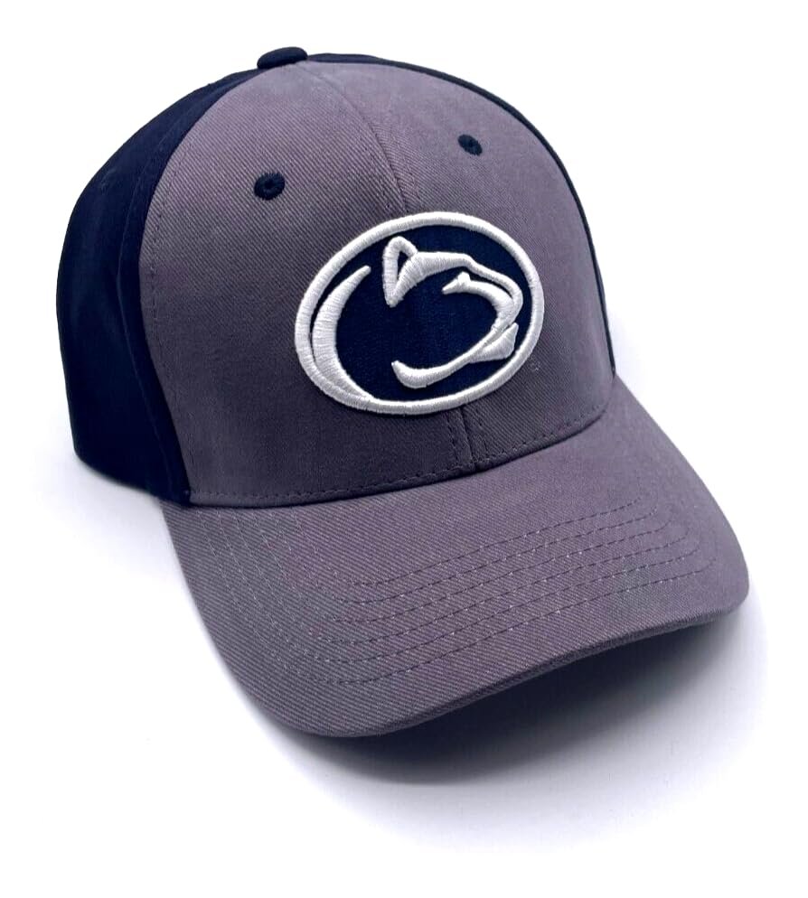 Officially Licensed Penn State Classic Two-Tone Hat Adjustable Team Logo Embroidered Cap