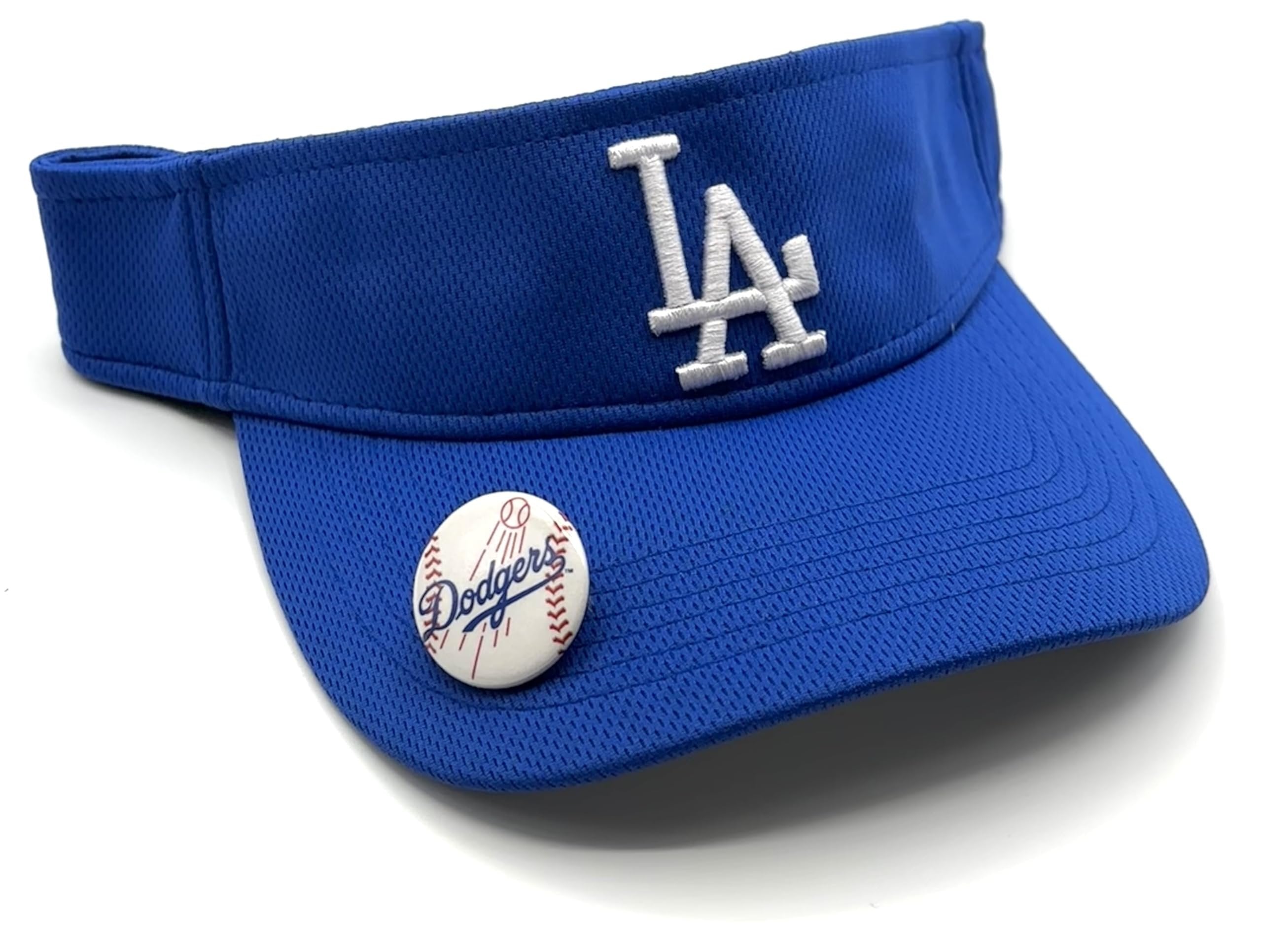 Officially Licensed Los Angeles Baseball Team Visor Hat MVP Royal Blue Adjustable Classic LA Embroidered Logo Cap