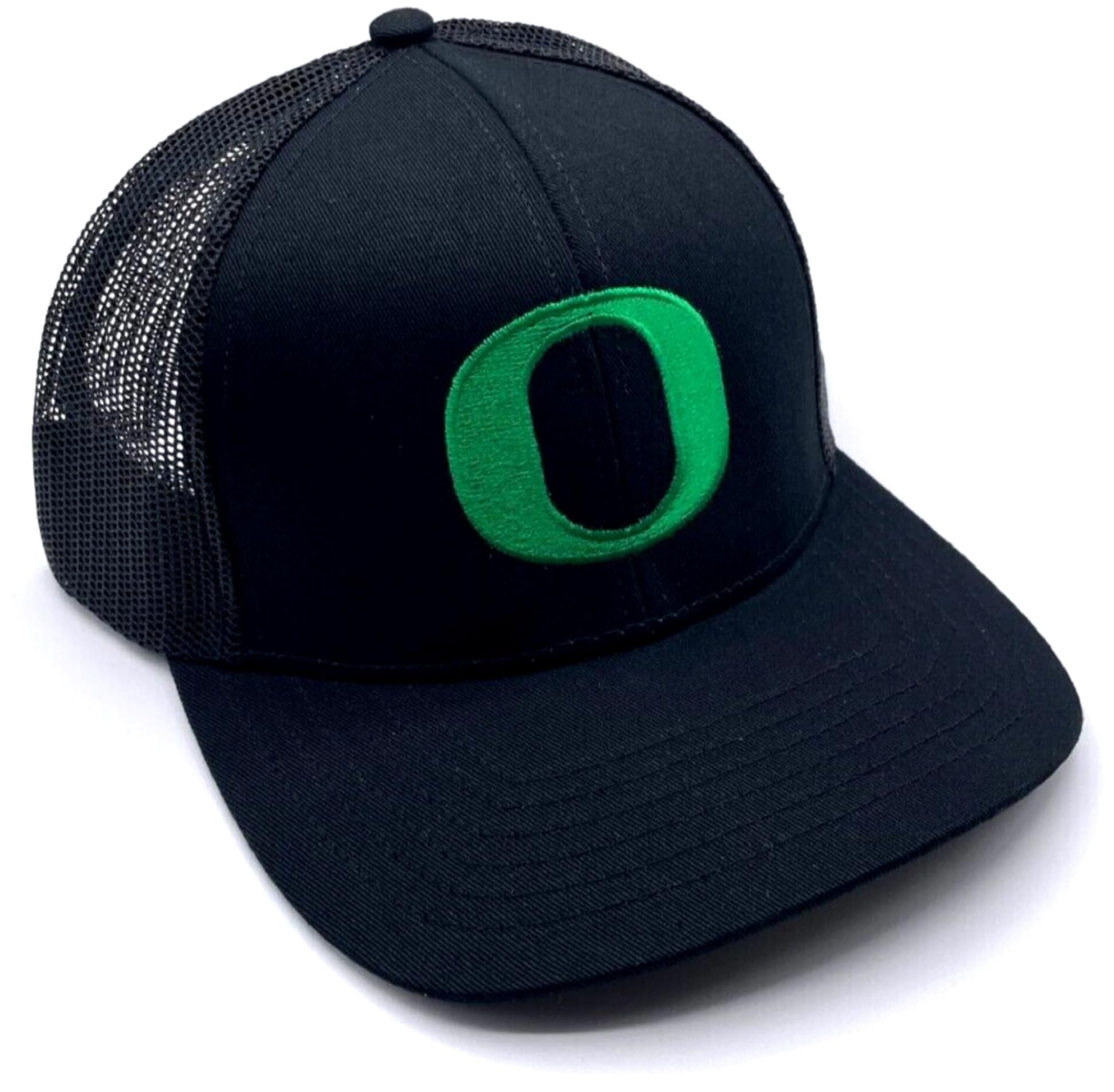 University of Oregon Ducks Classic Mesh Trucker MVP Baseball Hat Black/Green Adjustable Structured Primary Team Logo Snapback Embroidered Sports Ball Cap
