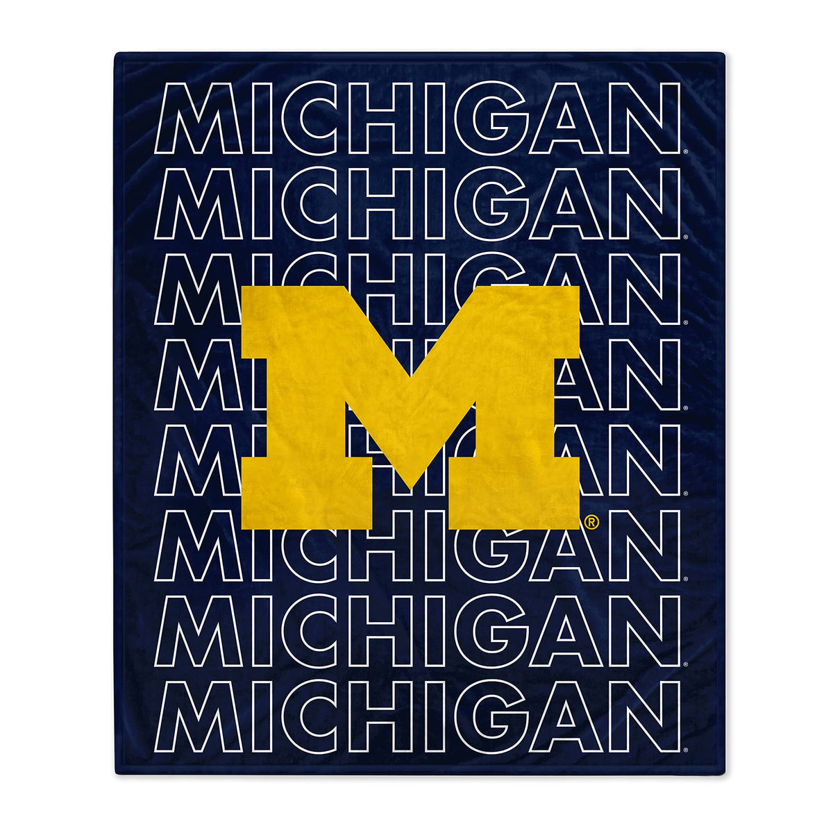 Michigan Wolverines Plush Blanket 60"x70" Pegasus Sports NCAA Football New