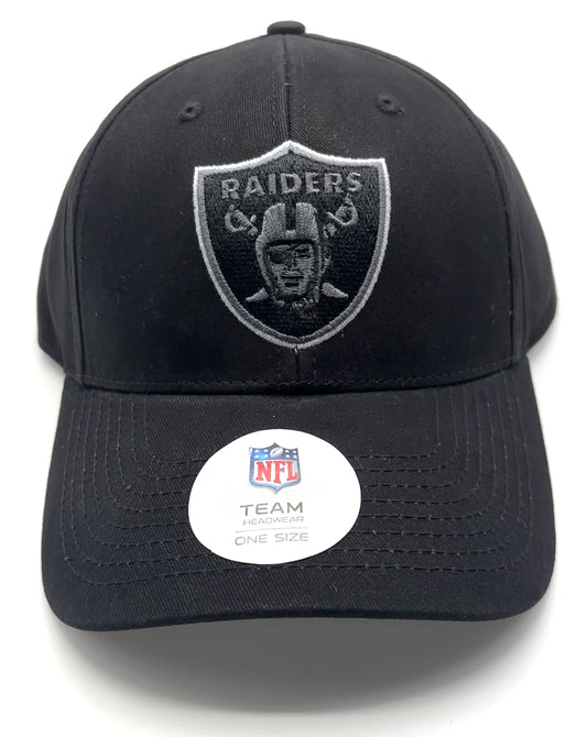 LAS VEGAS RAIDERS BLACK ADJUSTABLE HAT MVP AUTHENTIC NFL FOOTBALL TEAM CAP NEW