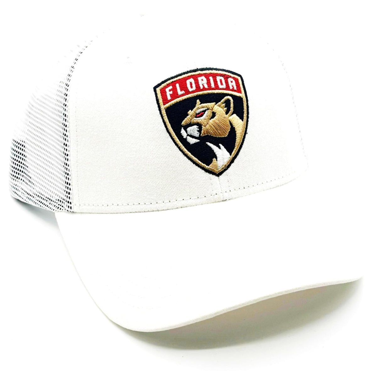 Officially Licensed Florida Hockey Navy MVP Mesh Trucker Sports Hat Classic Primary Team Logo Adjustable Structured Blue Snapback Cap