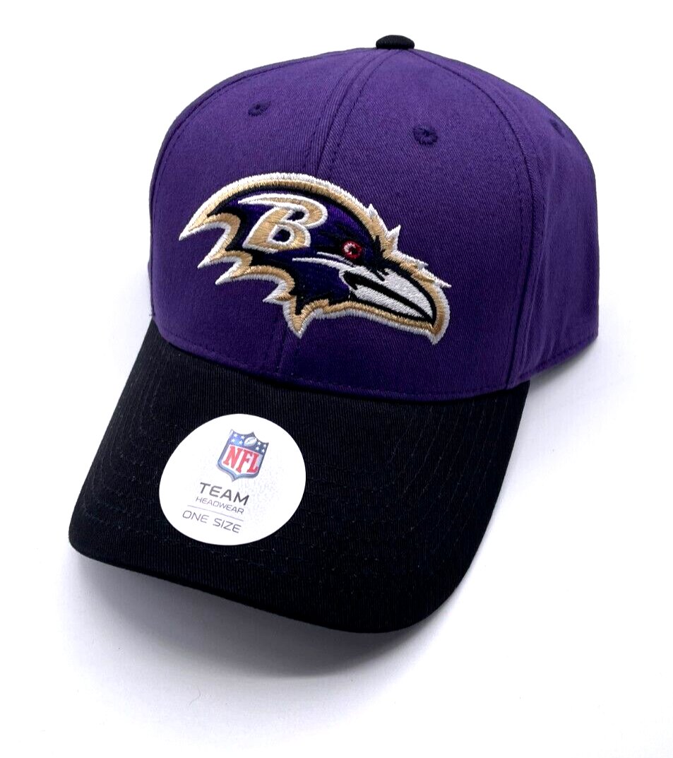 Baltimore Ravens Hat Two Tone MVP Structured NFL Football Team Logo Cap New