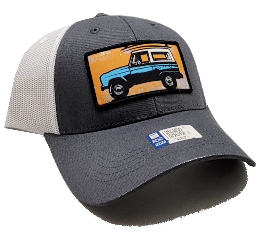 Checkered Flag Bronco New Ford Classic Gray White Mesh Snapback Era Hat Cap