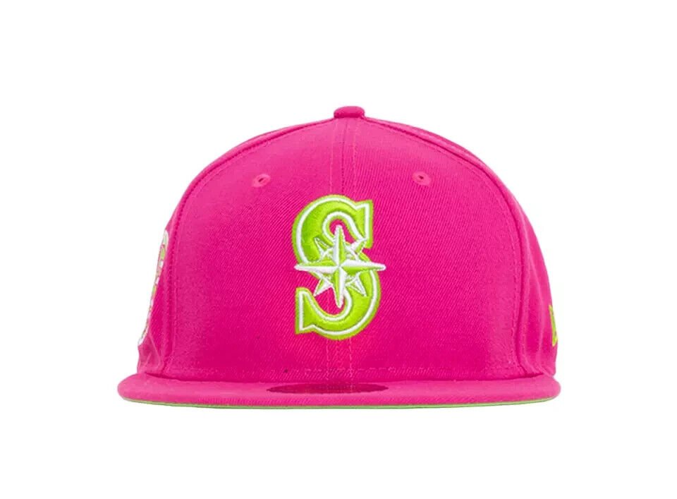 SEATTLE MARINERS HAT HOT PINK SNAPBACK 35 YEARS MLB BASEBALL TEAM HAT CAP NEW