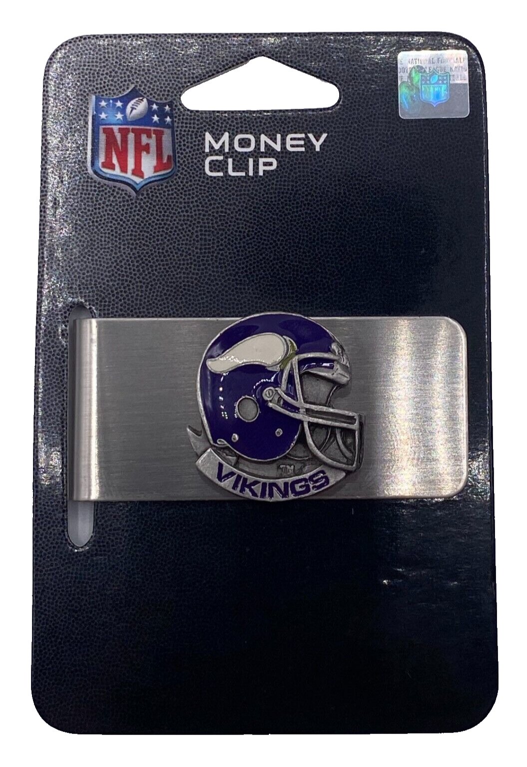 MINNESOTA VIKINGS STEEL MONEY CLIP MVP AUTHENTIC NFL FOOTBALL TEAM NEW