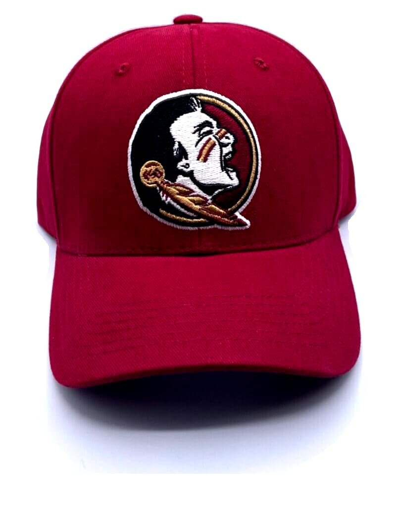 Florida State Seminoles Hat Solid Garnet MVP Structured NCAA College Football Logo University Cap New