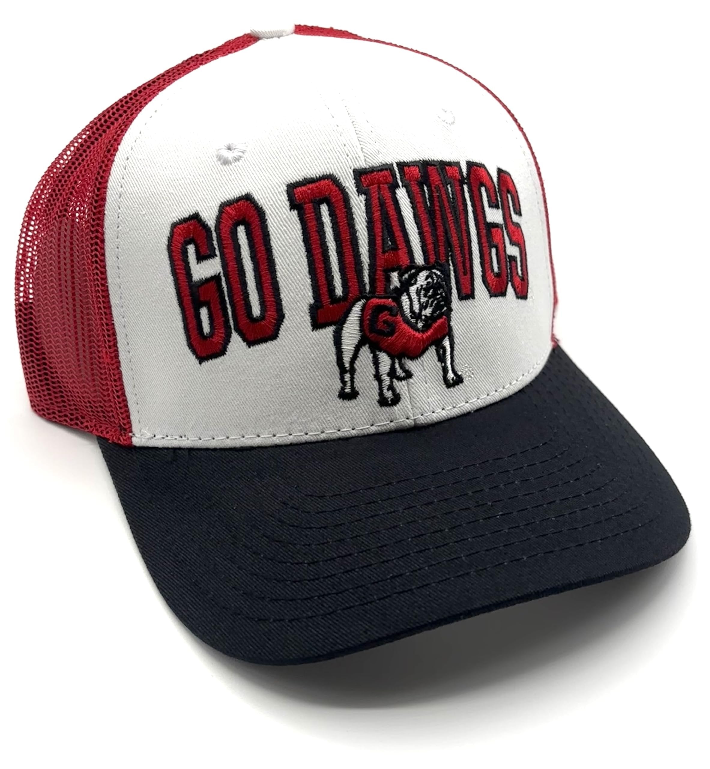 Officially Licensed Georgia Mesh Trucker Hat Classic Bulldogs Mascot Team Logo Adjustable University Cap Multicolor