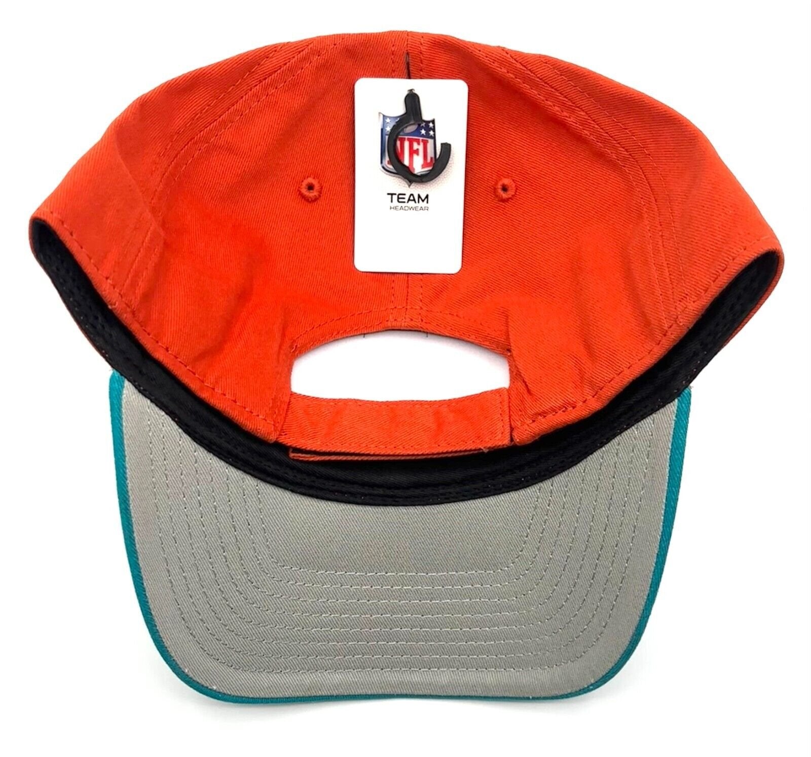 MIAMI DOLPHINS HAT TWO TONE MVP NFL FOOTBALL AUTHENTIC TEAM LOGO CAP NEW