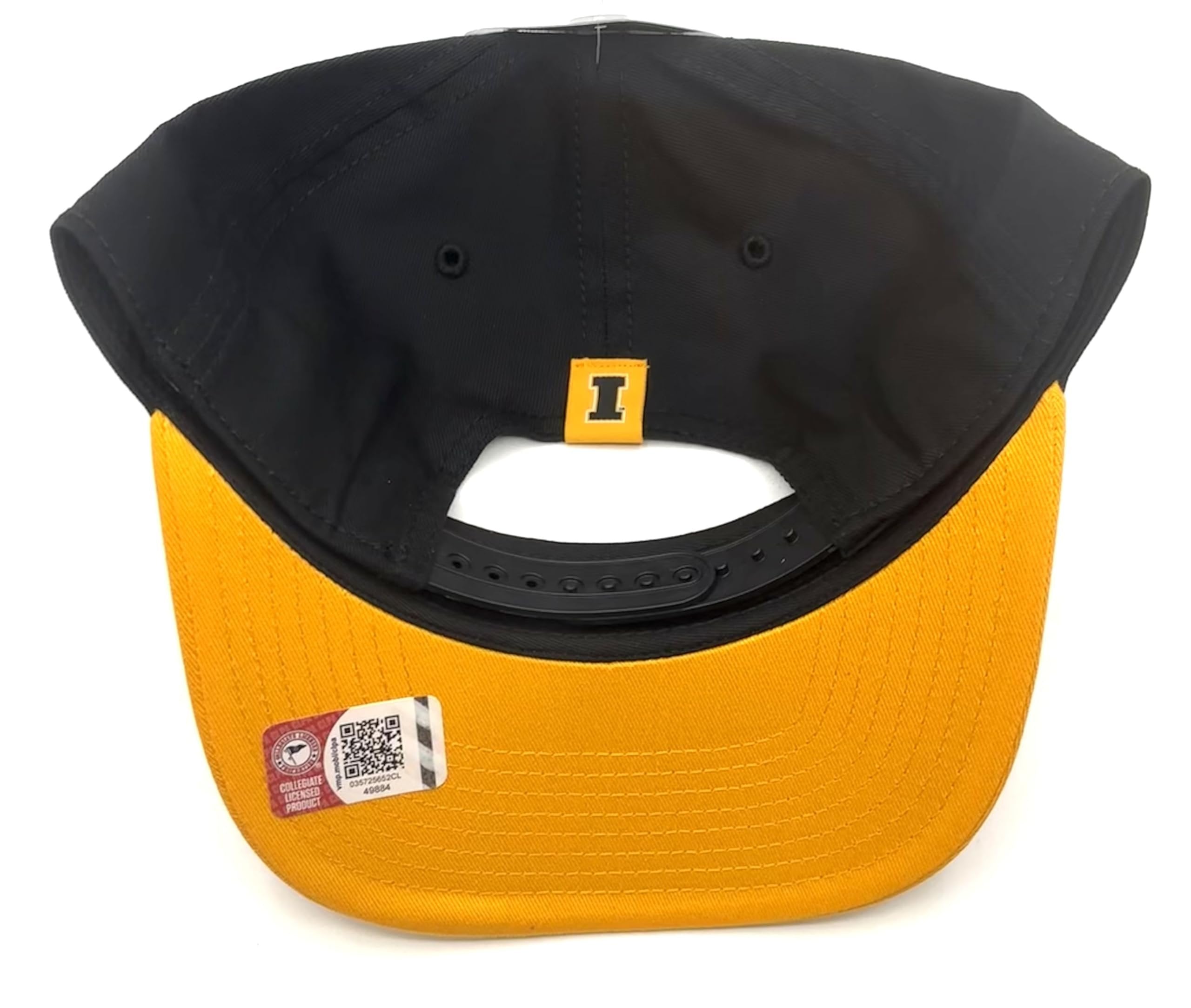 Officially Licensed Iowa University Hat Classic Two-Tone Adjustable MVP Hawkeyes Embroidered Team Logo Structured Cap