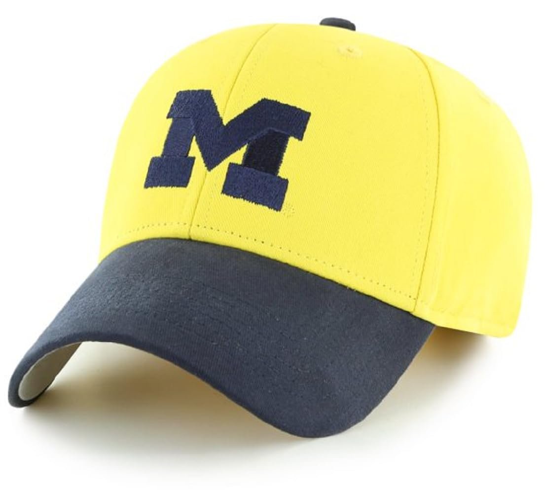 Officially Licensed Michigan University Two-Tone MVP Hat Classic Embroidered Team Logo Adjustable Structured Cap