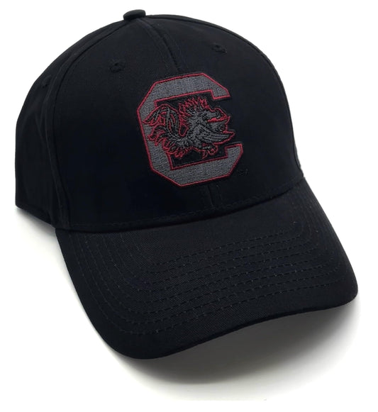 Officially Licensed South Carolina Black MVP Hat Classic Gamecocks University Team Logo Adjustable Structured Cap