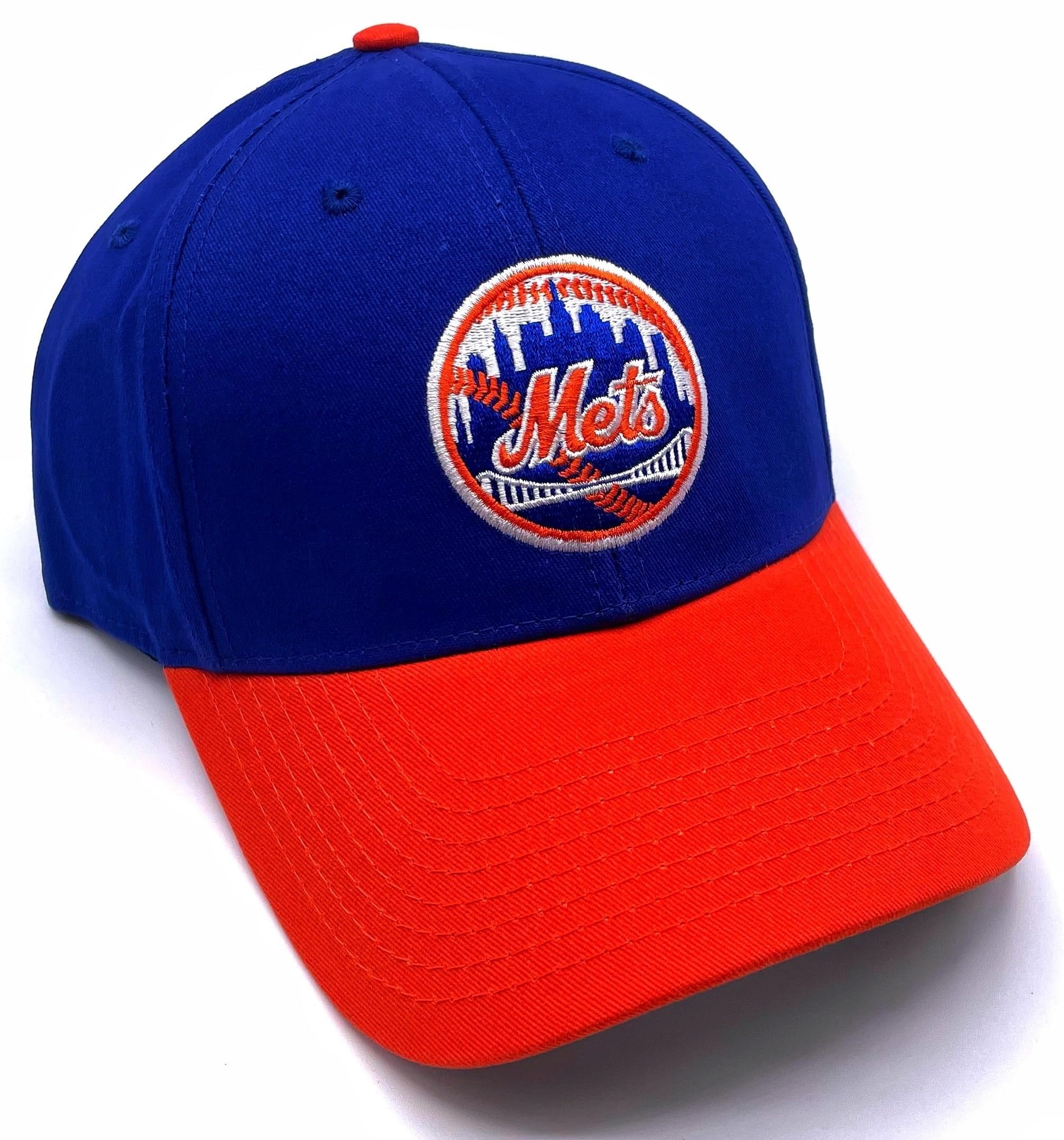 Officially Licensed NY Mets Two-Tone MVP Hat Adjustable Embroidered Logo Sports Baseball Cap