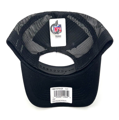 NEW ENGLAND PATRIOTS HAT BLACK MESH TRUCKER NFL FOOTBALL TEAM ADJUSTABLE NEW CAP