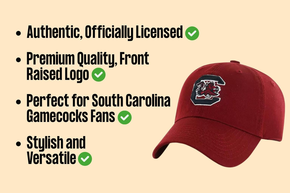 Officially Licensed South Carolina MVP Hat Classic Team Logo Adjustable Gamecocks Embroidered University Structured Cap